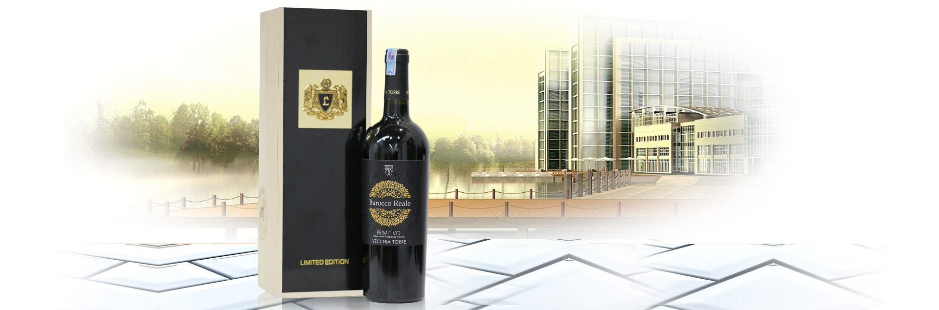 Rượu vang Barocco Reale  + Hộp gỗ cao cấp