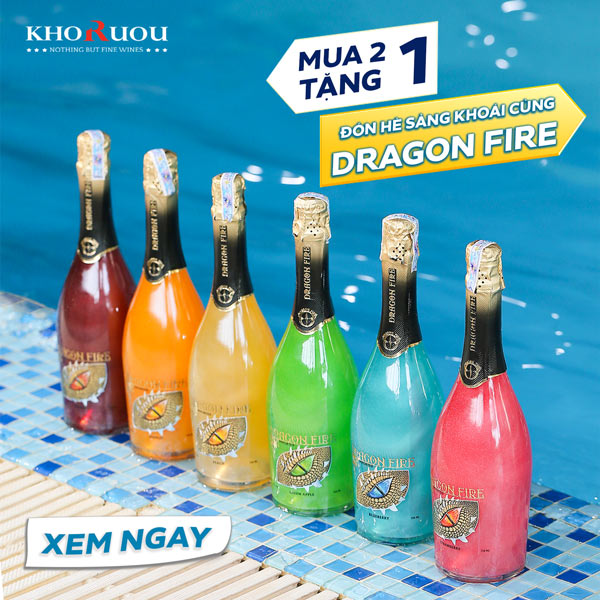 [ĐỦ 7 HƯƠNG VỊ] Rượu Vang Nổ Dragon Fire giá tốt nhất 2023