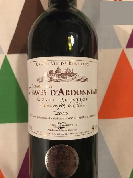 Rượu Vang Pháp Domaine des Graves d’Ardonneau red Cotes de Blaye