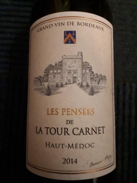 Rượu vang Pháp Les Pensees de La Tour Carnet 2nd wine Haut Medoc