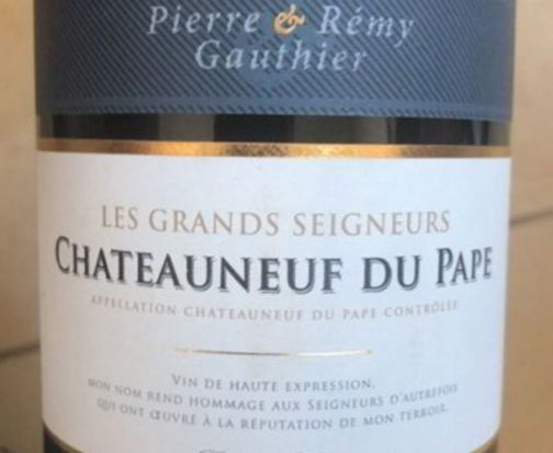 Rượu Vang Pháp Pierre & Remy Gauthier, Les Grands Seigneurs, Châteauneuf-du-Pape 2014 
