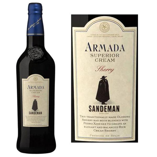 Rượu Vang Tây Ban Nha Sandeman Armada Superior Cream Sherry DO