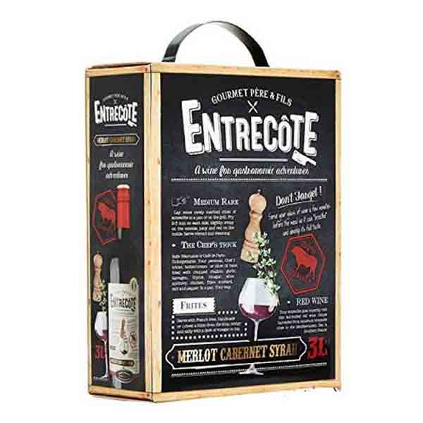 Rượu Vang Bịch Pháp Entrecote Merlot Cabernet Sauvignon 3L