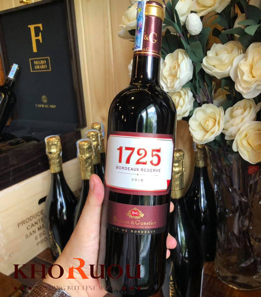 Rượu vang đỏ 1725 Bordeaux Reserve Rouge Rượu vang đỏ 1725 Bordeaux Reserve Rouge