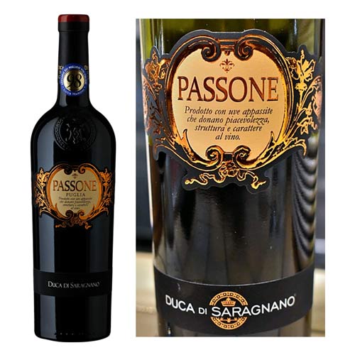 Rượu Vang Ý Passone Duca di Saragnano Primitivo Puglia