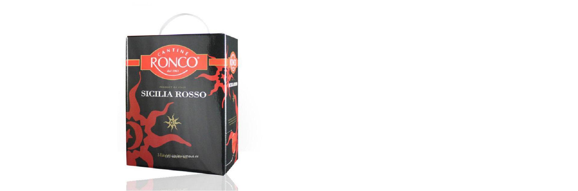 Rượu vang Ý Ronco Sicilia Rosso BIB Bag in Box